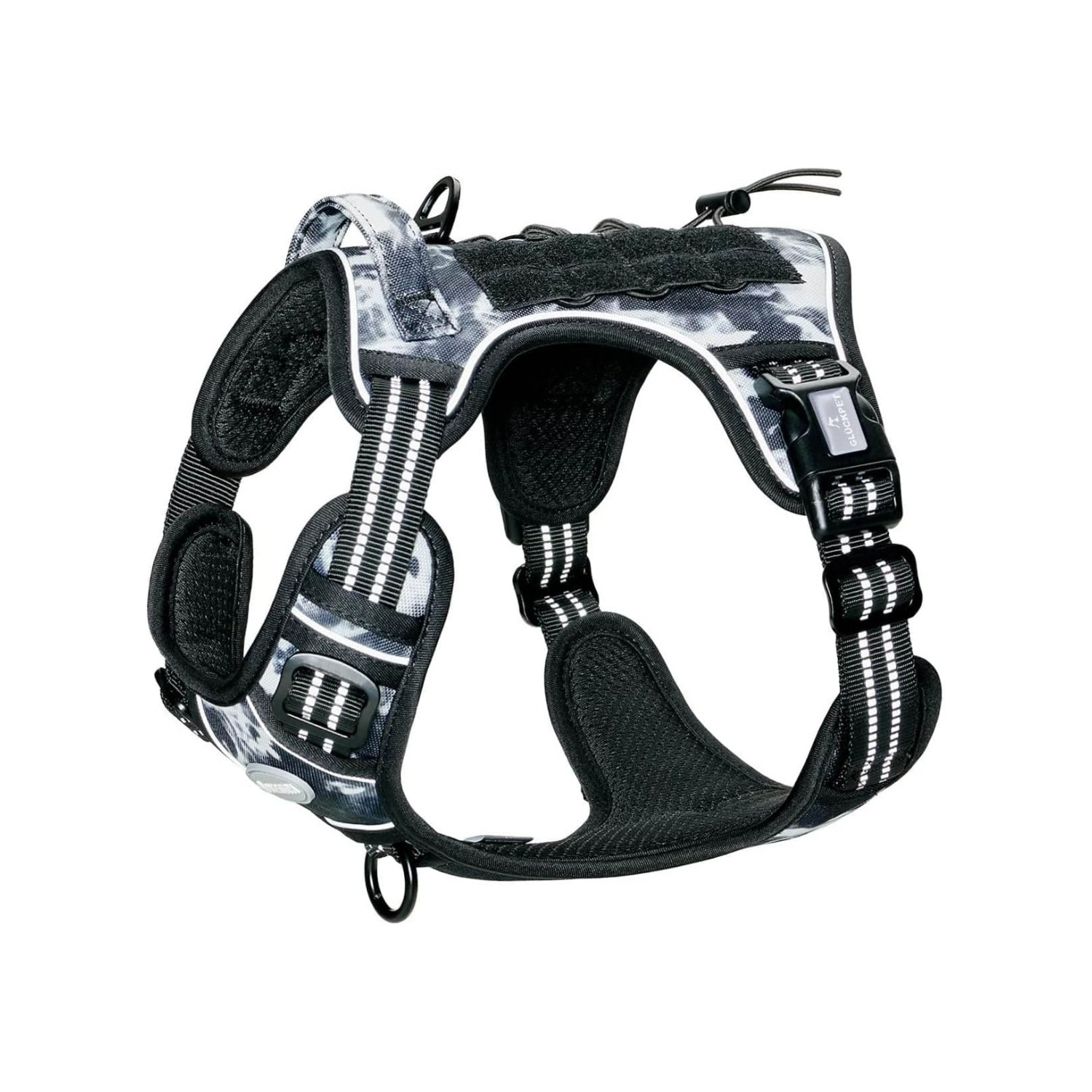 Arnés Táctico para Perros Medianos y Grandes Antitirones Reflectante Uso Profesional Talla M Glückpet Arneses para Perros 1
